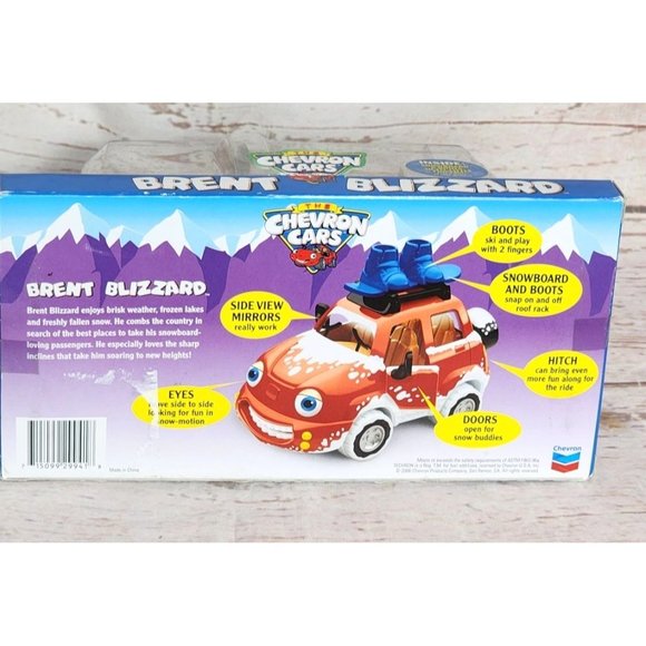 Chevron Cars Brent Blizzard Vintage Collectible Toy: Snowboard & Boots, Roof Rac - Picture 11 of 16